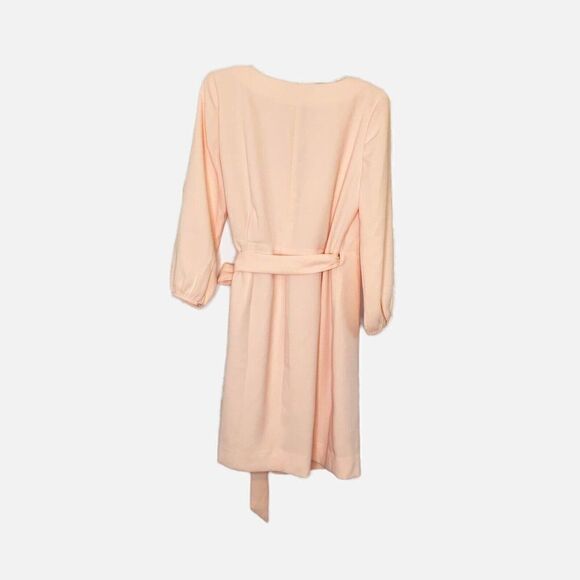 J. Crew Black Label Wrap Dress 4 Light Pink Peach Shower Wedding Guest Party NWT - Picture 10 of 11